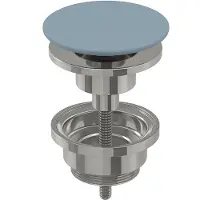 Ink Niet-afsluitbare Plug Keramiek - Mat Lichtblauw - 8718835167844 - Wastafels, Afvoerpluggen