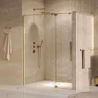Brauer stellar nisdeur 2-delig draaiend helder glas 140x200 omkeerbaar incl. Glascoating pvd goud geborsteld