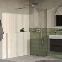 Brauer Oblivion inloopdouche helder glas 90x200 incl. glascoating PVD RVS-kleurig geborsteld