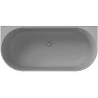 Xenz June Halfvrijstaand Bad 160x75cm - Hoek Links & Rechts - Mat Cement - Composiet - Baden, Halfvrijstaande Baden - 8720247171418
