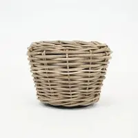 Van der leeden Drypot Sawah Extra Dik Rotan Grijs d57h43cm met dichte inzetpot