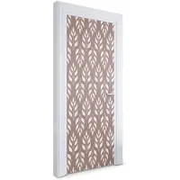 Wallfluent Deursticker - Bladpatroon Deur plakfolie - 75 x 205 cm - Bruin Deurbehang Sticker - Moderne Deur Sticker - Bloemen en planten Deurbehang - Deursticker voor de Woonkamer - Deurfolie