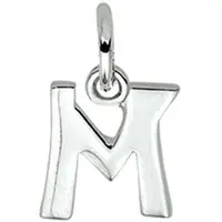 The Jewelry Collection Zilver Gerhodineerde Hanger letter M 1330010