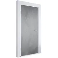 Wallfluent Deursticker - Grijze textuur Deur Sticker - 95 x 205 cm - Grijs Deurfolie - Moderne Deur Sticker - Imitatietextuur Deur plakfolie - Deursticker voor de Slaapkamer - Deurposter