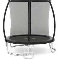 Costway Ø 244 cm trampoline met ladder, tuintrampoline rond met veiligheidsnet, randafdekking en metalen frame, kindertrampoline, complete set voor kinderen en volwassenen
