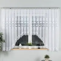 Markizeta ELŻBIETA Serie - Kant en Klaar Jacquard Gordijn - 600x160 cm - Met Elegant Bladpatroon - Lichtdoorlatend