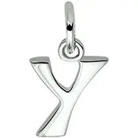 The Jewelry Collection Zilver Gerhodineerde Hanger letter Y 1330021