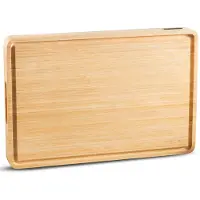 Namture Hakblok Bamboe Classic – Hakblok Hout 45x30 cm – Extra Dik 4 cm – Luxe Snijplank – Serveerplank – Tapasplank – Borrelplank – Snijplank Hout – Premium Bamboe – Luxe Geschenkdoos