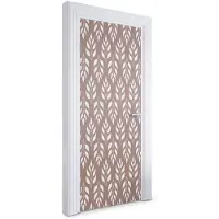 Wallfluent Deursticker - Bladpatroon Deurposter - 85 x 205 cm - Bruin Deur Sticker - Moderne Deur Sticker - Bloemen en planten Deurfolie - Deursticker voor de Keuken - Deurbehang