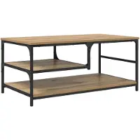 vidaXL Salontafel Artisan Eiken 90 x 49 x 40 cm Bewerkt hout