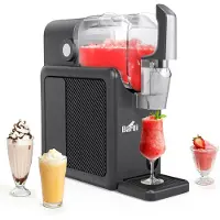 Bardi Slush Hero Combi – Slushmachine - Slush Puppy Maker 2,6L + 12 Slush Lepelrietjes – Voor Slushies, Milkshakes, Frappé & Frozen Cocktails – Zelfreinigend – Grijs