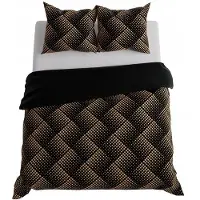 MARKIZETA HOME Luxe satijnen beddengoed 160x200 cm, elegant zwart met goud