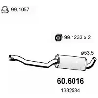 ASSO 60.6016 Uitlaat middendemper