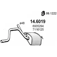 ASSO 14.6019 Uitlaat middendemper