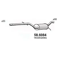ASSO 58.6084 Uitlaat middendemper