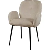 MySons Eetkamerstoel Bobby met armleuning - Perfect Harmony - Taupe - Unique Collection - eetkamerstoelen set van 2
