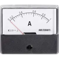 Voltcraft AM-70X60/1A AM-70X60/1A Inbouwmeter AM-70X60/1 A 1 A Weekijzer
