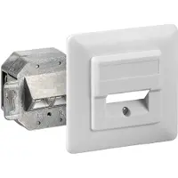 Goobay NET CAT5e Netwerkdoos AP inbouw universeel wit - ethernet kabel - CAT kabel - keystone geschikt - RJ45