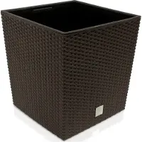 Deuba Bloempot Rato Low Set van 2 Umbra 32x32x33cm