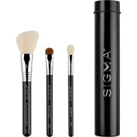 Sigma Beauty Essential Trio Brush Set Black