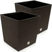 Deuba Bloempot Rato Low Umbra 2 stuks 64L 39x39x40,5cm