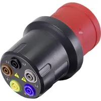 Voltcraft VMA-3L 32 Meetadapter CEE-stekker 32 A 5-polig - Bus 4 mm Donkergrijs, Rood