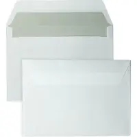DULA C6 Enveloppen A6 formaat wit - 114 x 162 mm - 500 stuks - Zelfklevend met plakstrip - 80 Gram -