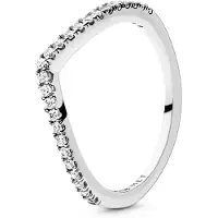 Pandora Ring, Fonkelende Wens Ring, (58, Zilver)