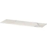 Ink Topdeck 45 Topblad Keramische Slab - 140x45x1cm - Statuario Glans - Badkamermeubels, Wastafelbladen - 8718835130831