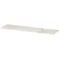 Ink Topdeck 45 Topblad Keramische Slab - 160x45x1cm - Statuario Glans - Badkamermeubels, Wastafelbladen - 8718835130879