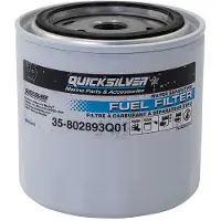 Quicksilver Mercury Mercruiser 802893q01 Water Separating Fuel Filter Transparant