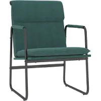 vidaXL Loungestoel 55x64x80 cm stof donkergroen