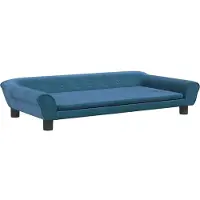 vidaXL Kinderbank 100x50x26 cm fluweel blauw