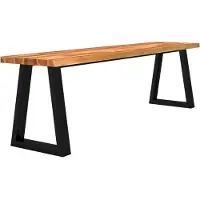 vidaXL Bankje met natuurlijke rand 160 cm massief acaciahout