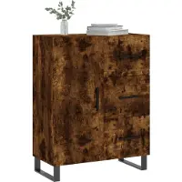 vidaXL Dressoir 69,5x34x90 cm bewerkt hout gerookt eikenkleurig