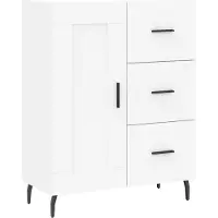 vidaXL Hoge kast 69,5x34x180 cm bewerkt hout wit