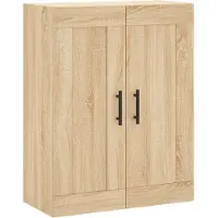 vidaXL Hoge kast 69,5x34x180 cm bewerkt hout sonoma eikenkleurig