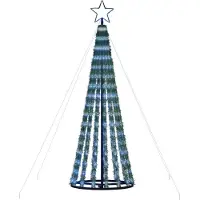 vidaXL LED-kerstboom 275 LEDs 180 cm blauw