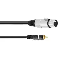 Omnitronic Adapterkabel Cinch/XLR(F) 2m sw