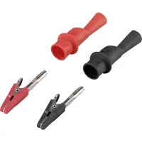 Voltcraft Krokodillenklem 2 mm CAT III 1000 V, CAT IV 600 V Zwart, Rood MSK-111 (Klem), Metrologie, Rood, Zwart