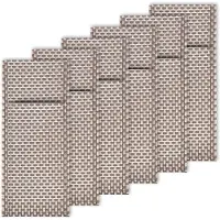 Westmark 6 Servet-/bestekzakjes, 24 x 9 cm, synthetisch weefsel, Saleen-collectie: Elegance, grijs/zilver, 01210344250