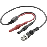Voltcraft Adapterkabel 4 mm bussen naar BNC stekker (Adapter), Metrologie, Rood, Zwart