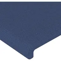 vidaXL Hoofdbord LED 100x5x118/128 cm stof blauw