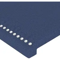 vidaXL Hoofdbord LED 200x5x78/88 cm stof blauw
