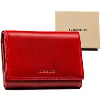Usorteret Dames leren portemonnee F9661 Rood
