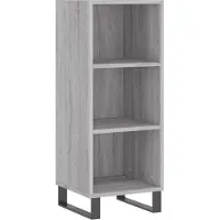 vidaXL Dressoir 34,5x32,5x90 cm bewerkt hout grijs sonoma eikenkleurig