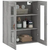 vidaXL Wandkast 69,5x34x90 cm grijs sonoma eikenkleurig