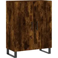 vidaXL Hoge kast 69,5x34x180 cm bewerkt hout gerookt eikenkleurig