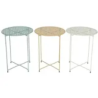 Kaemingk Indigo - Tuin Tafel - Metaal - Rond - 46 cm