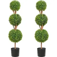Vevor Buxusbol Kunstmatig 122 cm hoog Tuindecoratie Buxus in Bloempot. Kunstmatig Buxusbol. Kunstplant gemaakt van PE